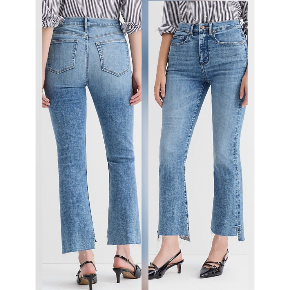 New With Tag Loft Curvy Step Hem High Rise Kick Crop Jeans Women Sz 25